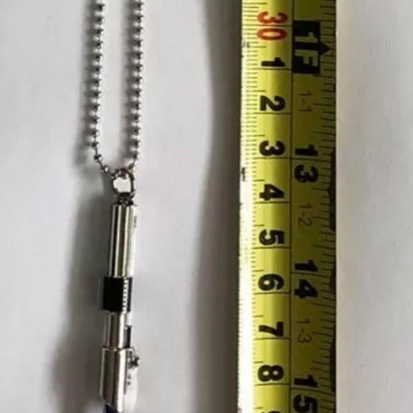 Mini spoon necklace Star Wars inspired Light Saber small tiny spoon pendant glow - Picture 2 of 4